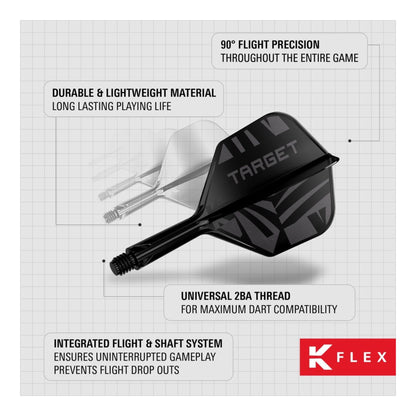 Target Printed K-Flex Black No.6 Integrated Dart System