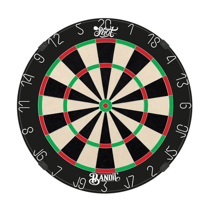 Pack_Front.jpg	Shot Bandit Gen 4 Dartboard packaging front view showing professional branding
