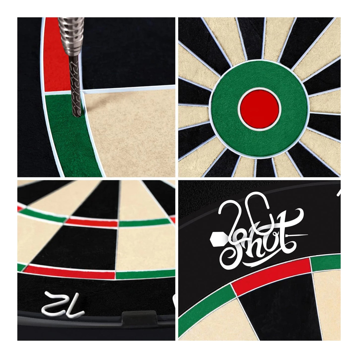 Close up detail of African sisal fibers on Shot Bandit dartboard