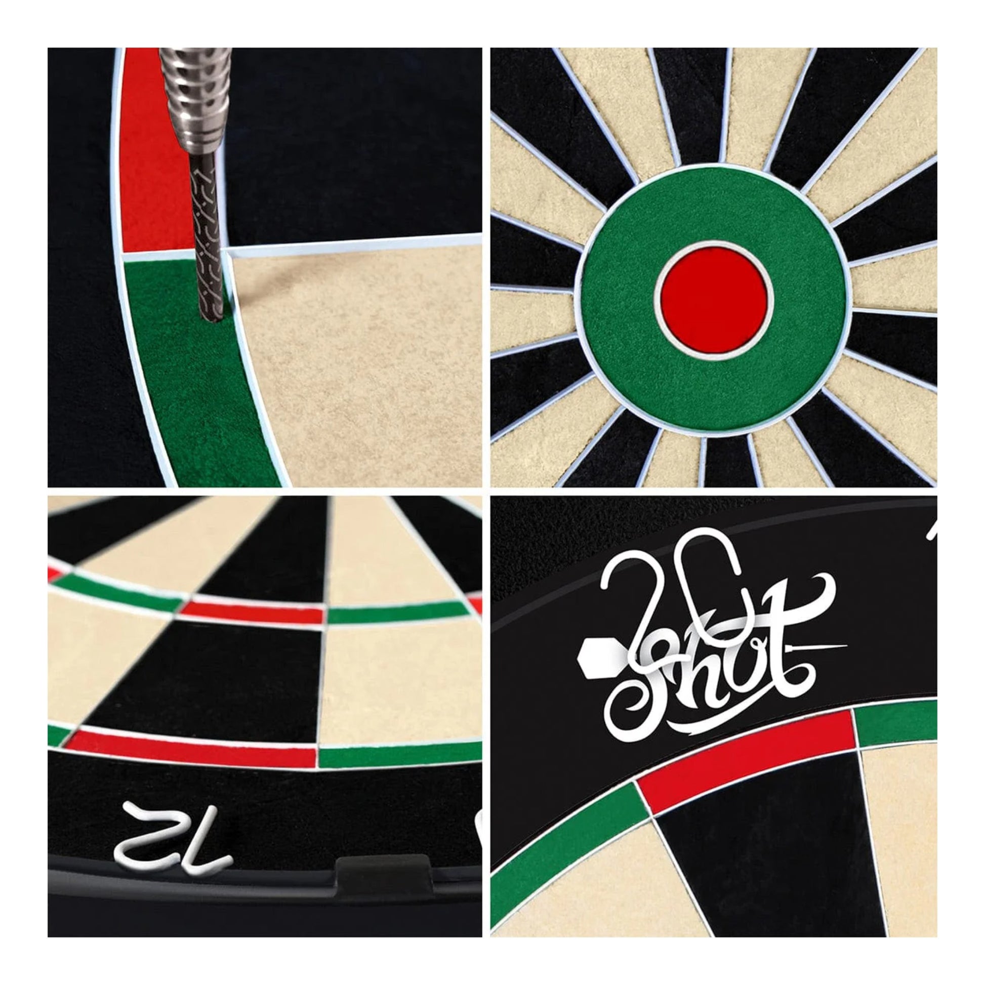 Close up detail of African sisal fibers on Shot Bandit dartboard