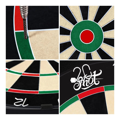 Close up detail of African sisal fibers on Shot Bandit dartboard