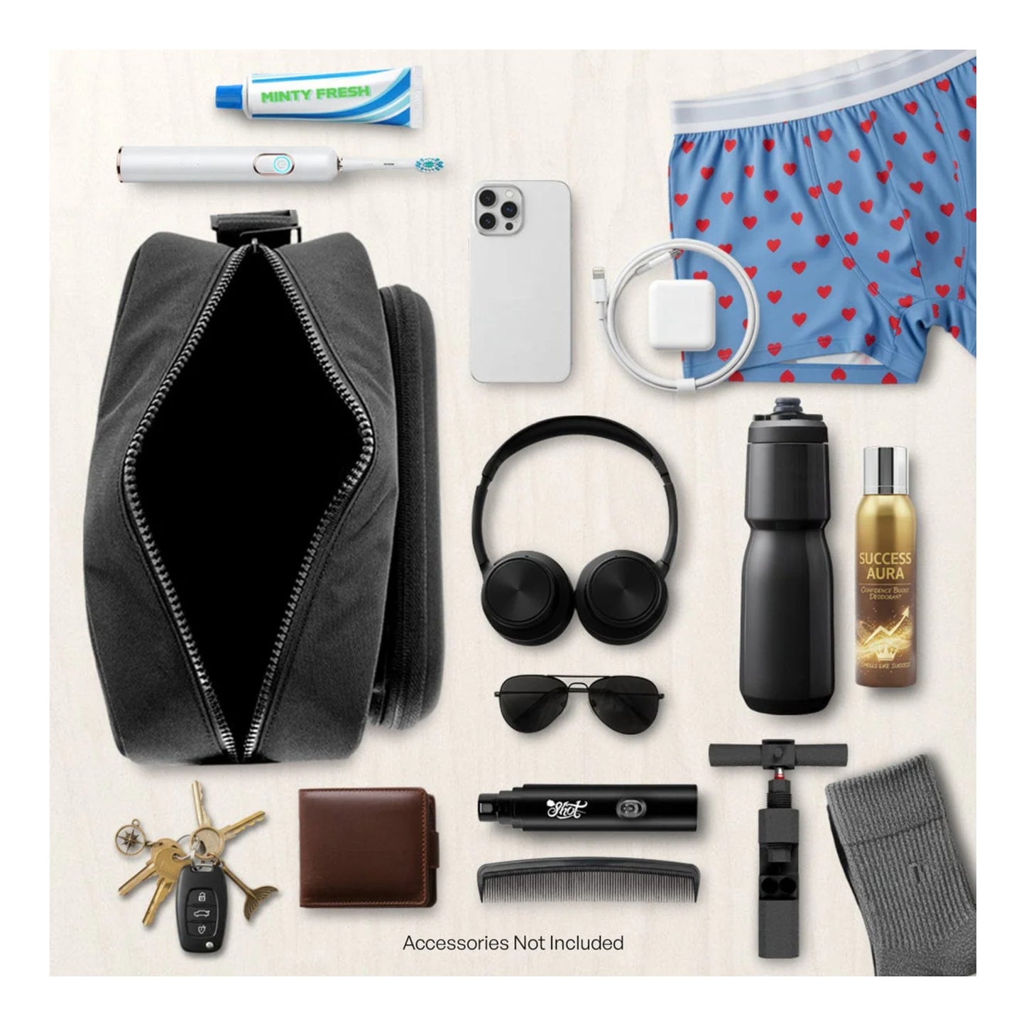 Open Shot Go Bag displaying capacity for dart wallets and accessories