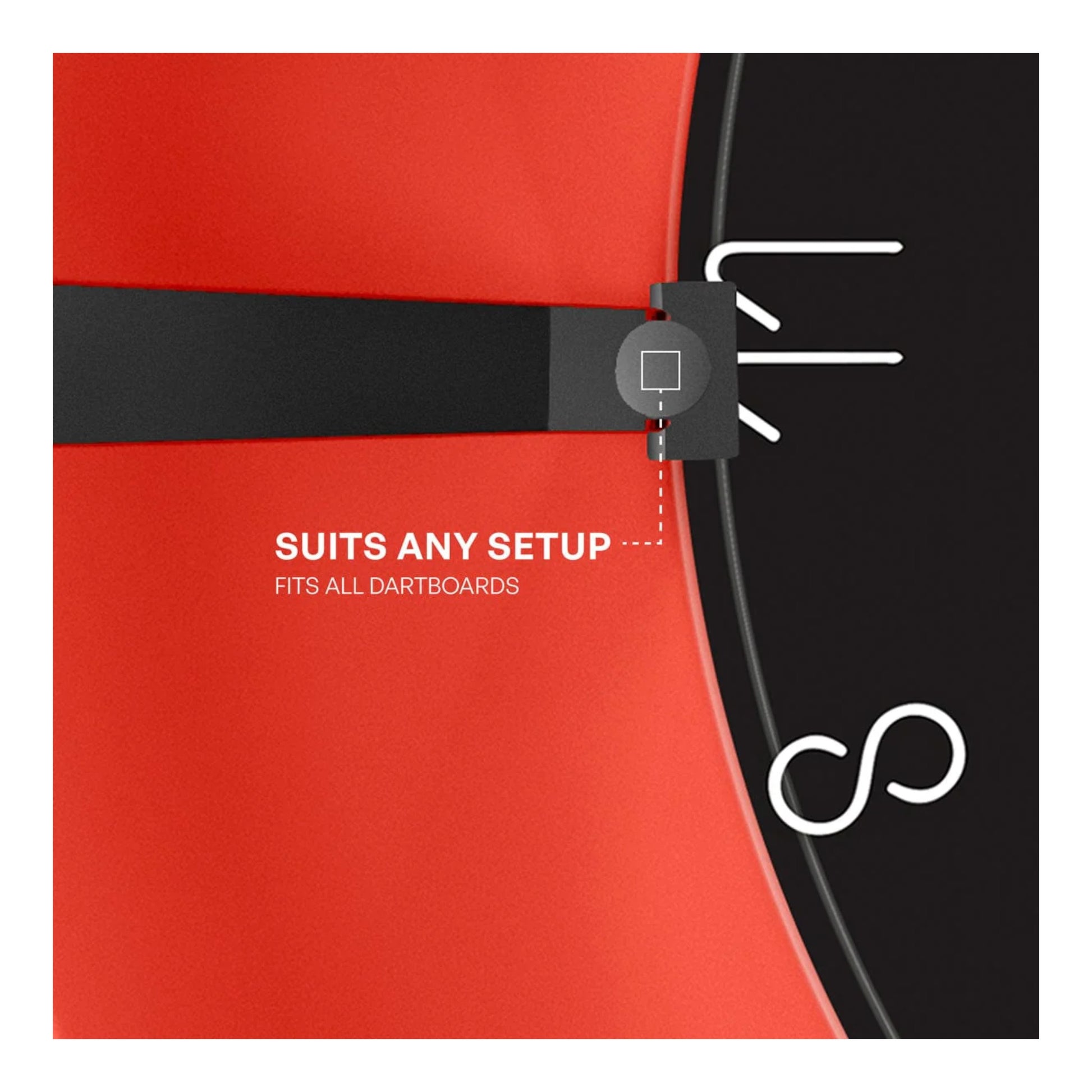 image indicating how easy to install on any dartboard