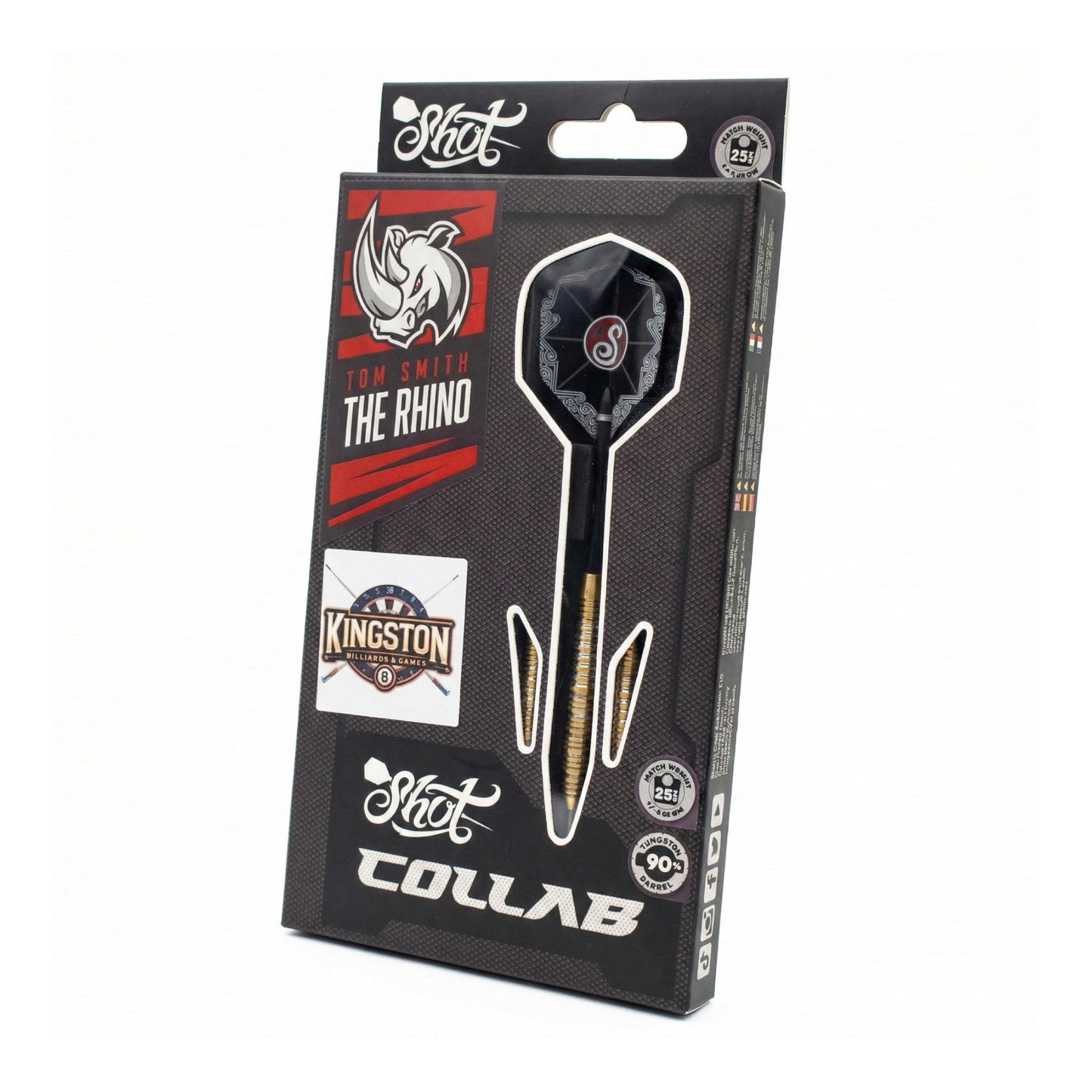 Shot Darts x Tom Smith l Kingston Billiards and Game collaboration limited edition dart product view titled left