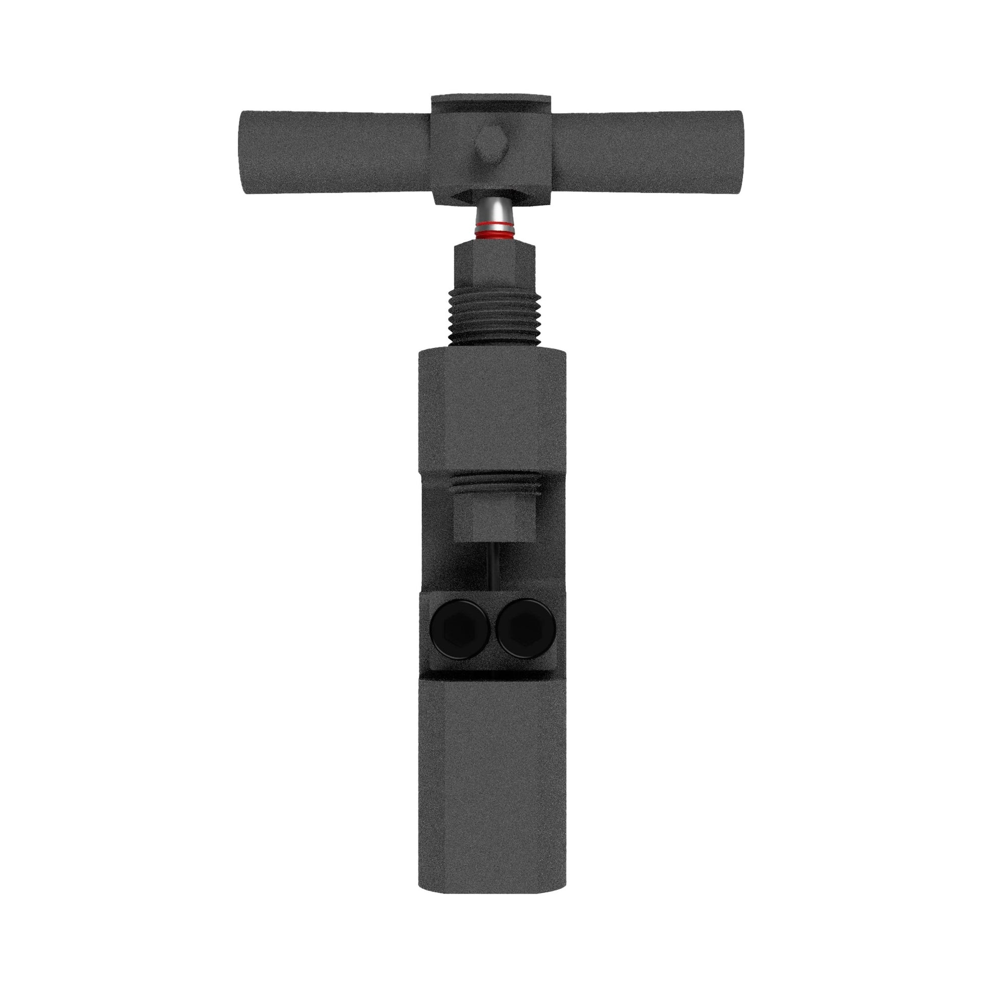 Top-down view of the compact, durable steel Shot dart repointer tool