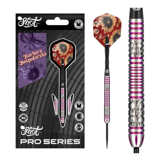 ull assembly of Barbora Hospodarska 2.0 tungsten darts with flights and shafts