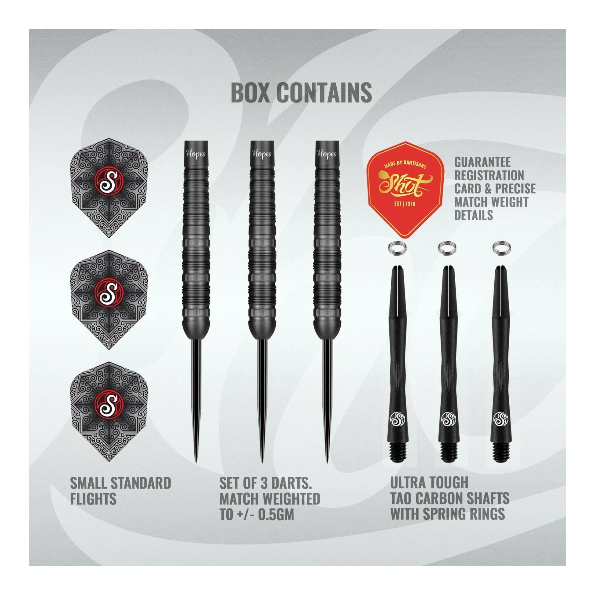 Shot Darts Pro Series Haupai Puha 2.0 steel tip dart set packaging and contents