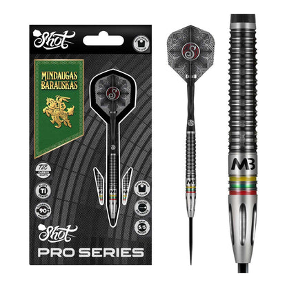 Full assembly of Mindaugas Barauskas 90 percent tungsten steel tip darts with flights
