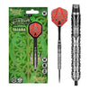 Shot Warrior Taiaha Steel Tip Darts - 90% Tungsten (Cinder Grip)