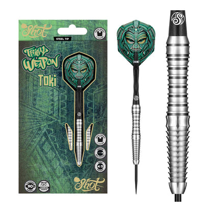 Shot Tribal Weapon Toki steel tip dart set 90 percent tungsten full packaging with flights