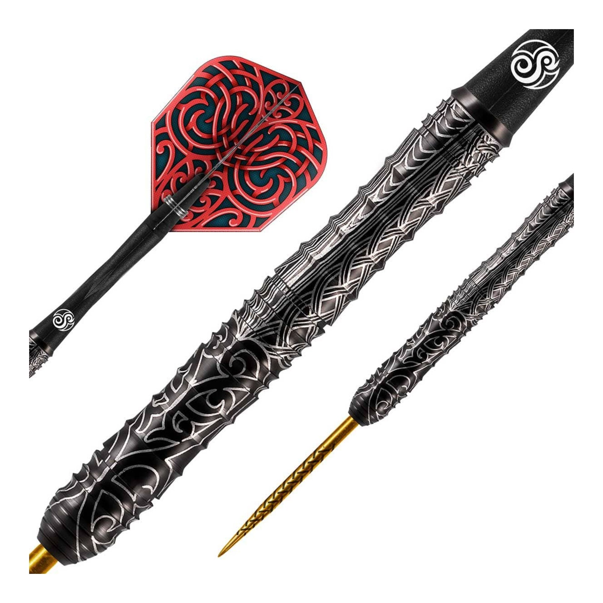 Close up of Shot Warrior Kapene dart barrel showing shark grip and cinder grip texture