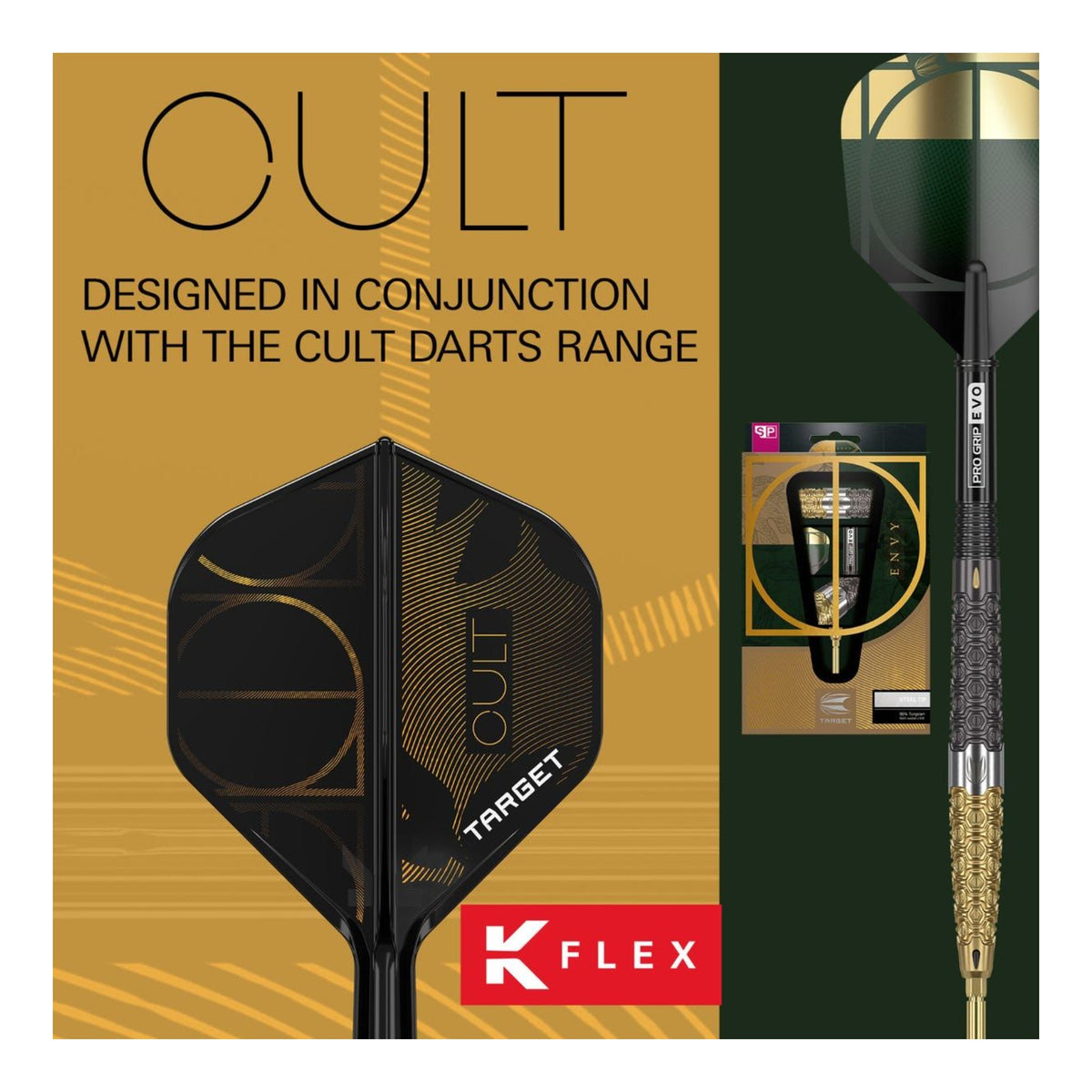 Cult K-Flex No.2 Integrated Dart Flights & Shafts