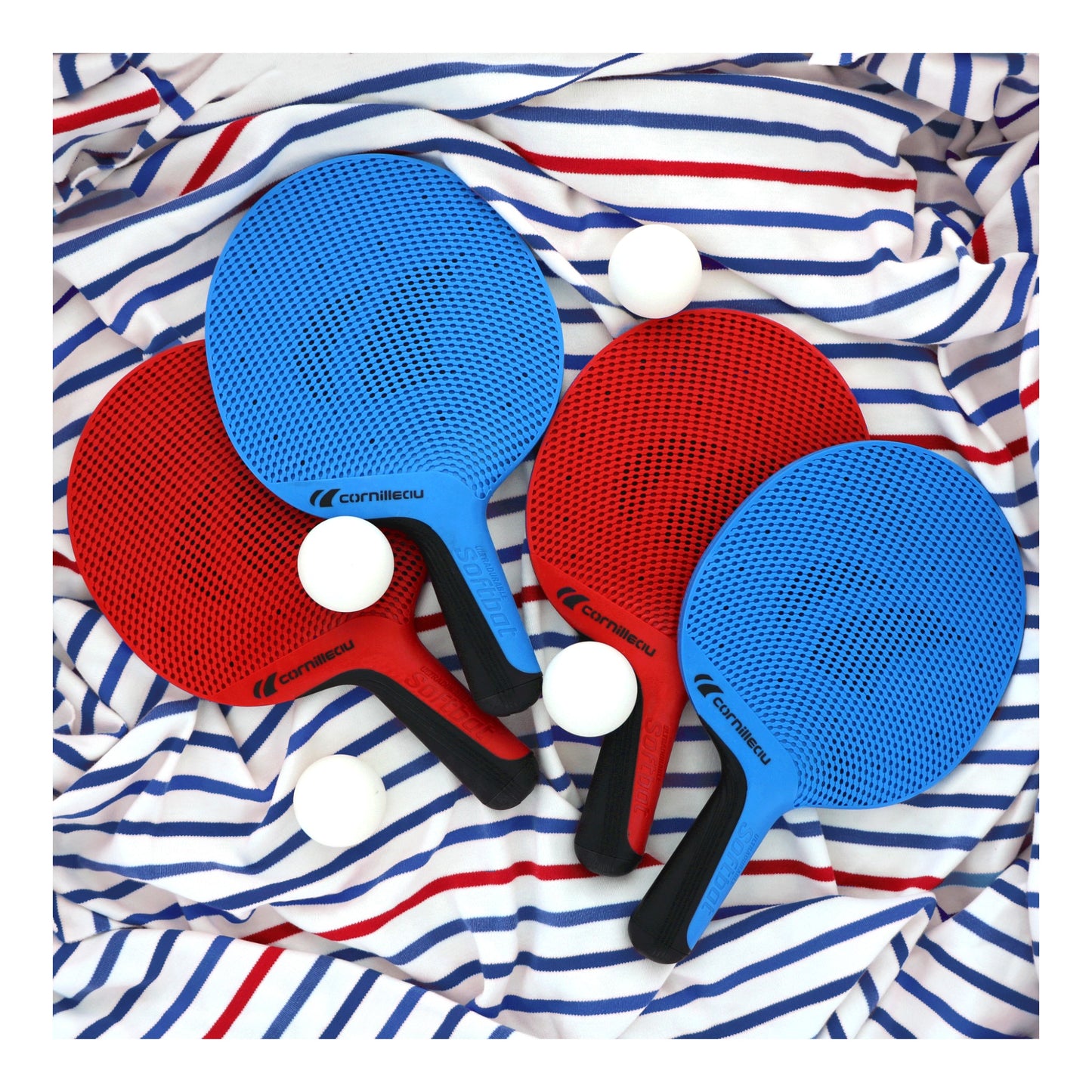 Cornilleau Softbat Pack Quattro: 4-Player Outdoor Table Tennis Set