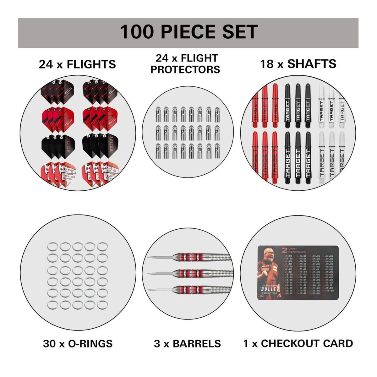 Stephen Bunting 100-Piece Brass Dart Set