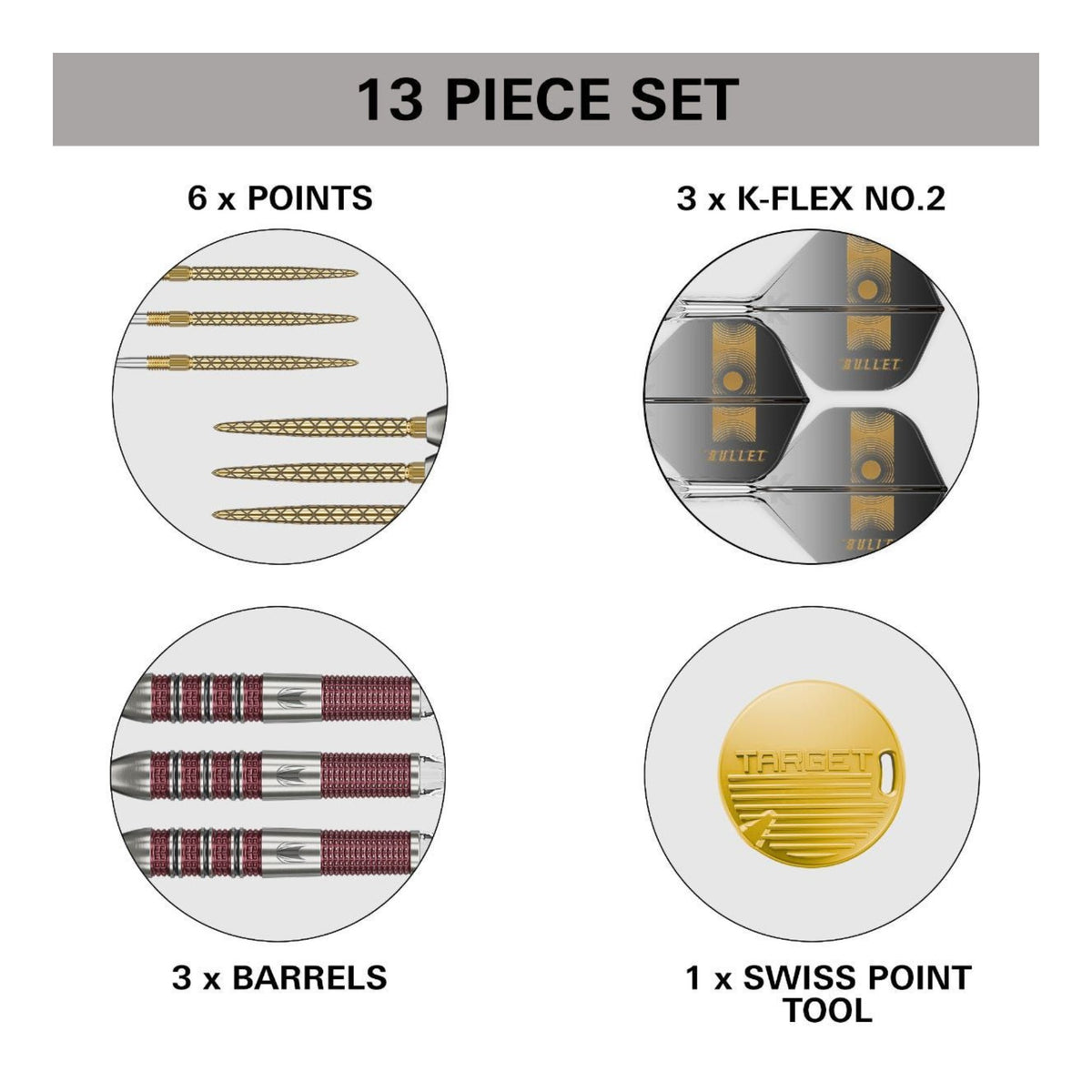 Stephen Bunting 95K SP Darts - 95% Tungsten Swiss Point