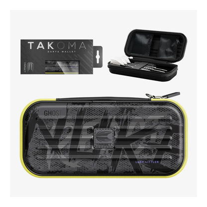 Takoma Ghost Wallet standing upright next to a set of Target darts