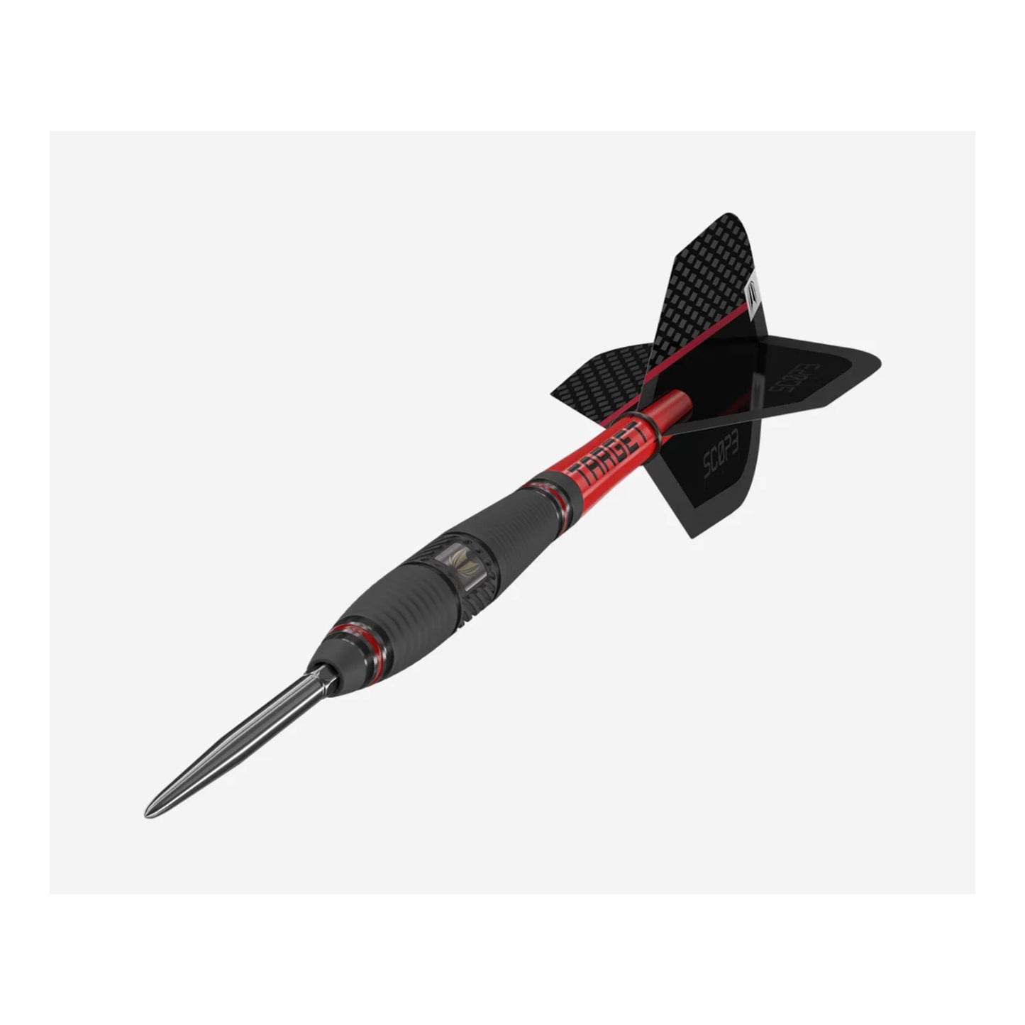 Close up of Scope 03 bullet barrel showing sandblasted nano grooves and black PVD coating