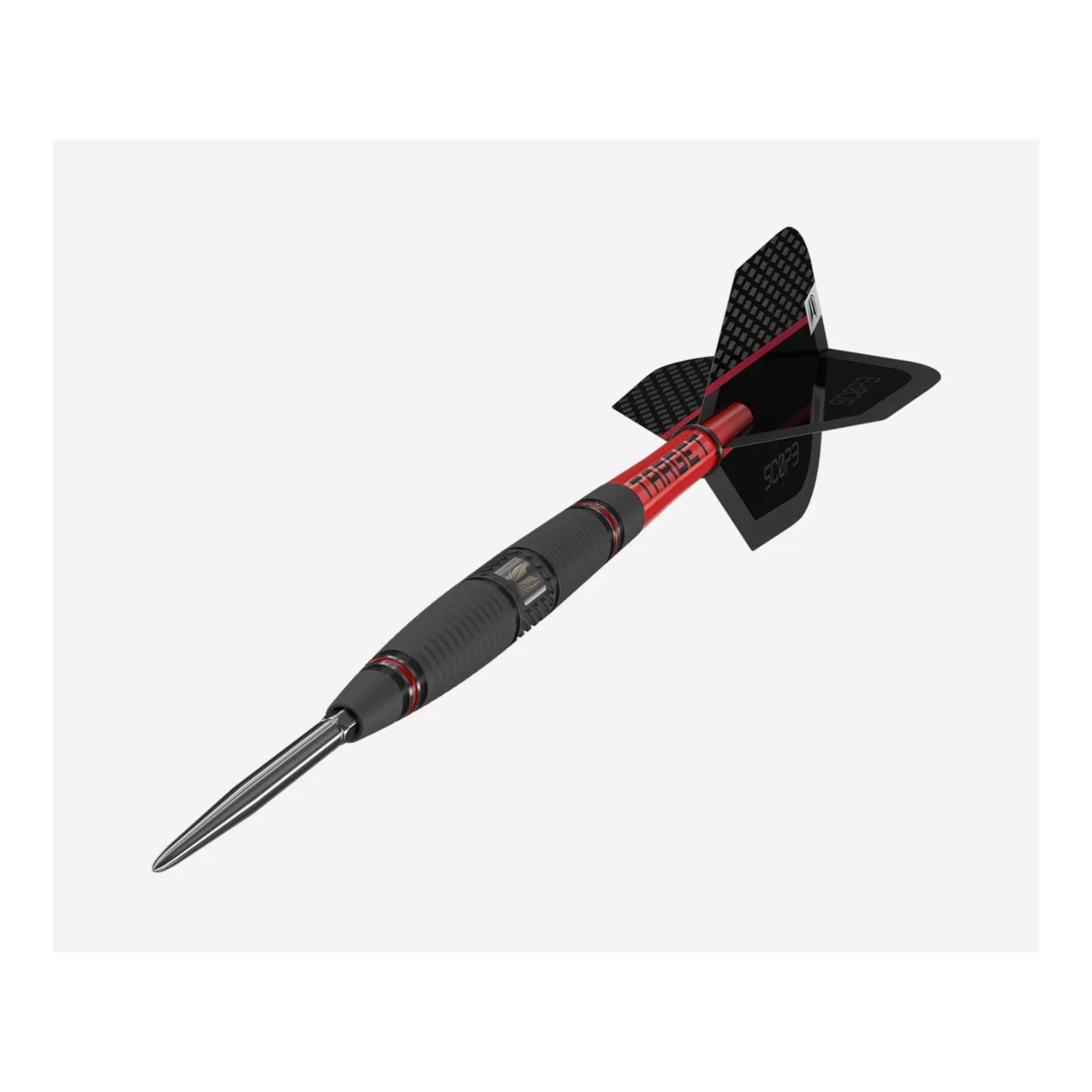 Close up of Scope 04 tapered barrel showing sandblasted black PVD coating