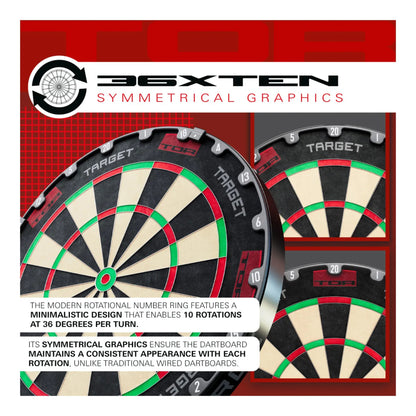 Complete Target TOR Dartboard kit with wall fixings included