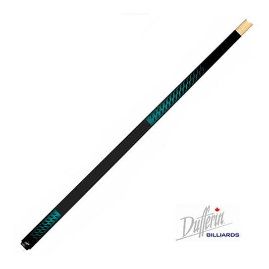 view of the Dufferin 300 Modern Series Model 355 pool cue in Teal with a modern flat finish