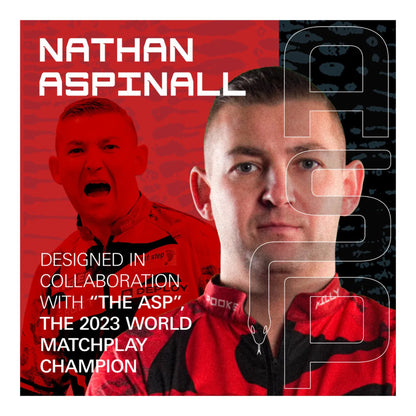 Nathan Aspinall signature red K-Flex dart promo poster