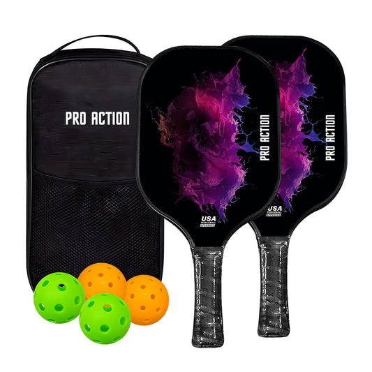 Full pickleball set with carry case and indoor outdoor balls intermediate level