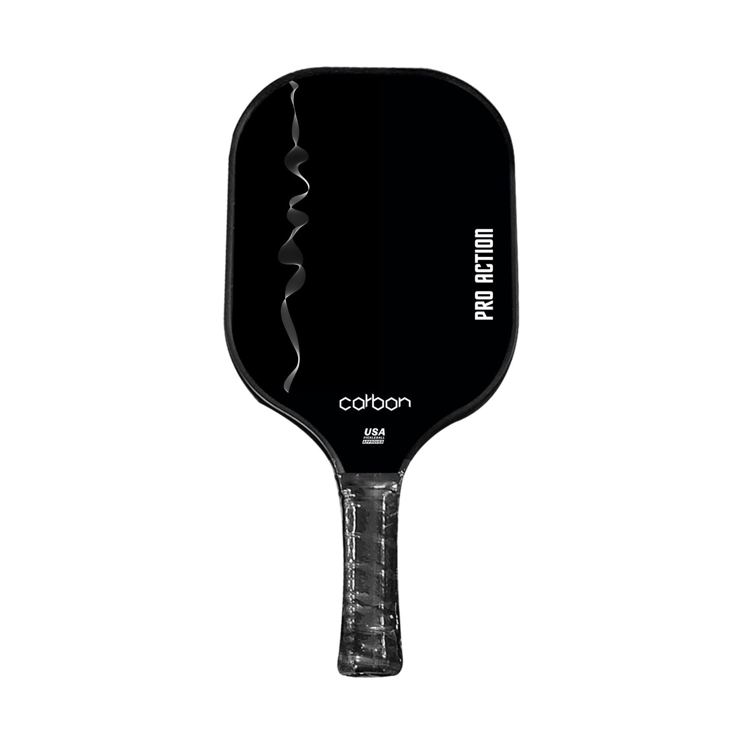 Close up of Pro Action Terminator raw carbon fiber face texture and grit