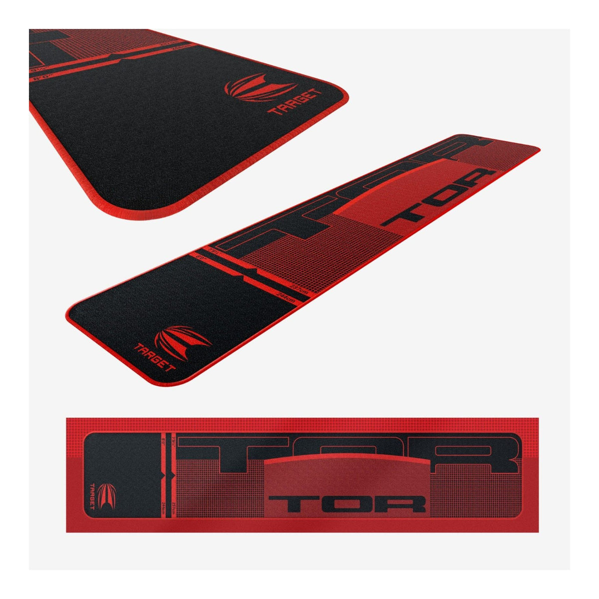 TOR Dart Mat with Built-In Throw Lines | Non-Slip Floor Protection
