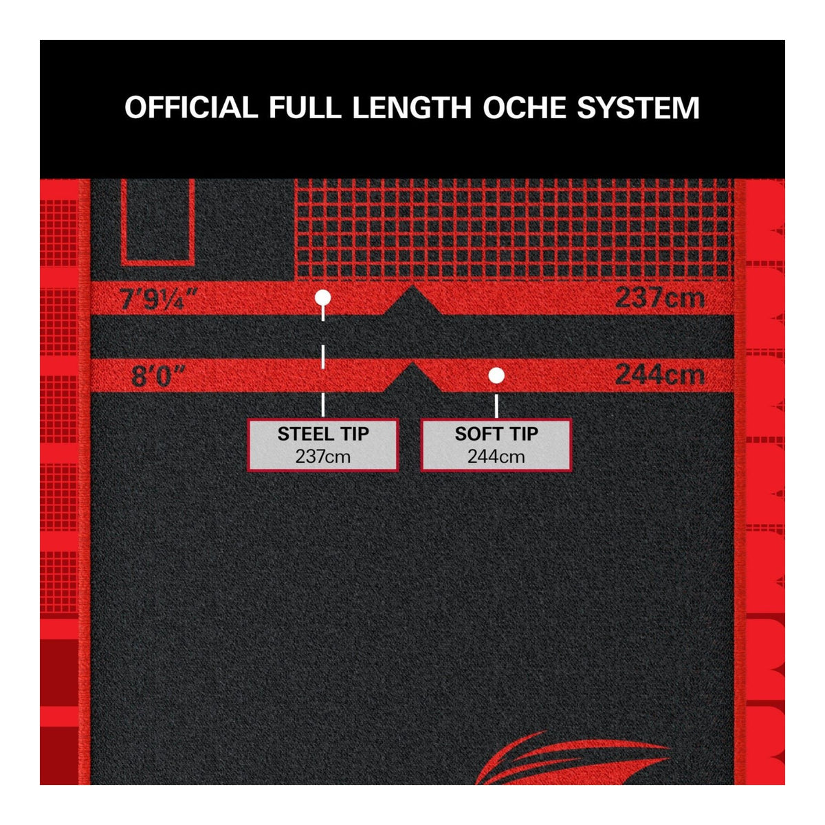TOR Dart Mat with Built-In Throw Lines | Non-Slip Floor Protection