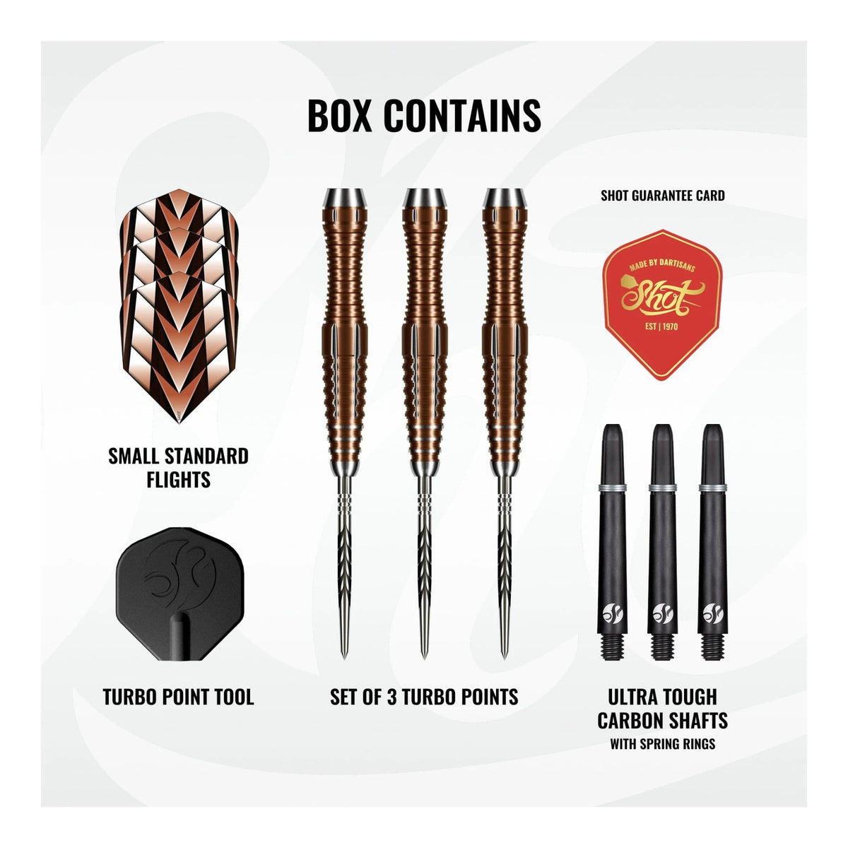 Shot Tribal Weapon 1 Turbo Point - 90% Tungsten Steel Tip Darts