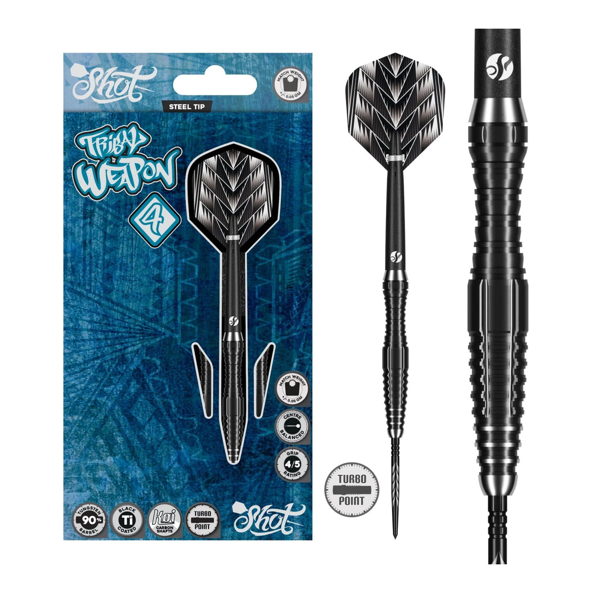 Tribal Weapon 4 Turbo Point - 90% Steel Tip Darts