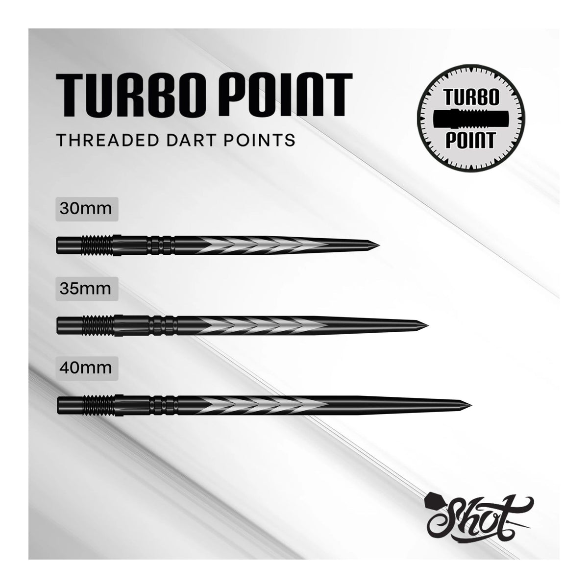 Tribal Weapon Steel Tip Turbo Points - Black