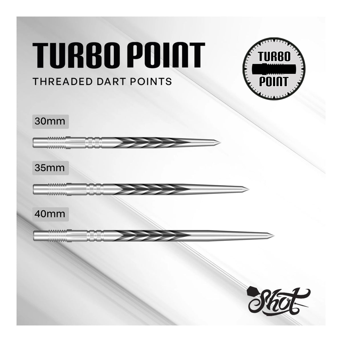 Shot Tribal Weapon Steel Tip Turbo Points - Silver