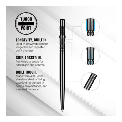 Shot Tribal Weapon Steel Tip Turbo Points - Silver