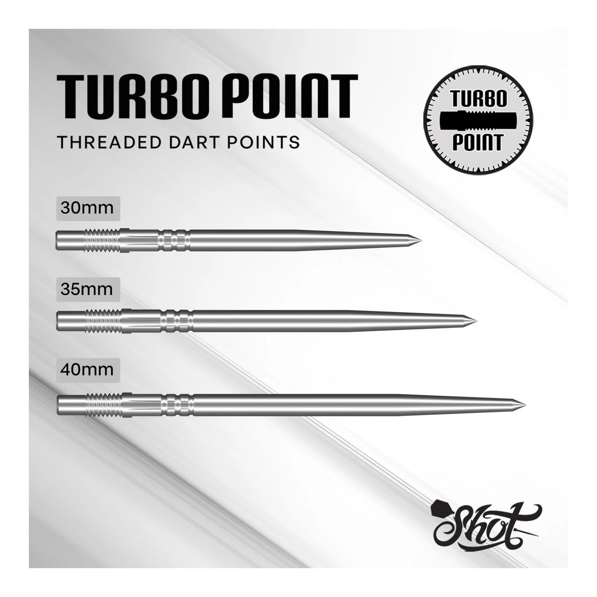 Turbo Steel Tip Dart Point - Silver