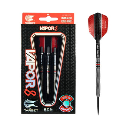 Full set of Target Vapor 8 05 tungsten darts with flights and shafts