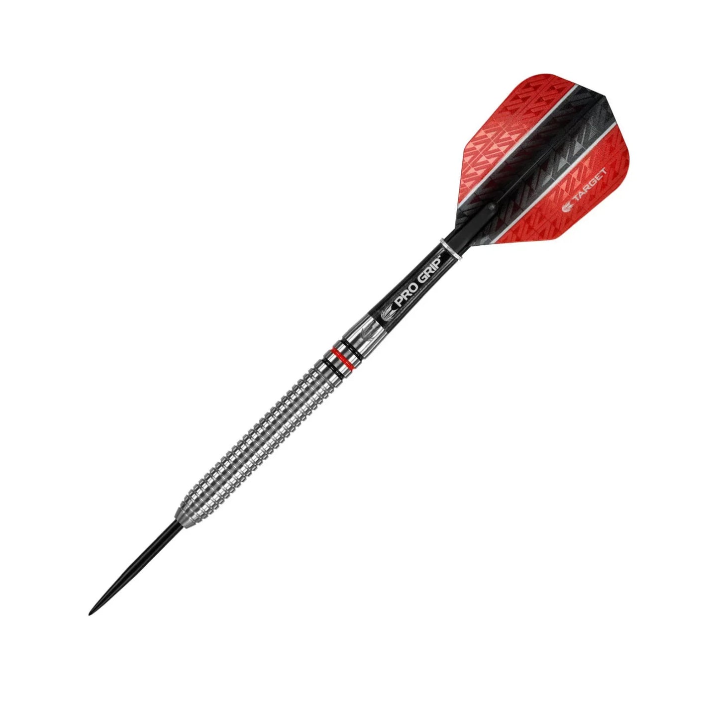 Target Vapor 8 05 dart barrel detail showing black and red radial grooves