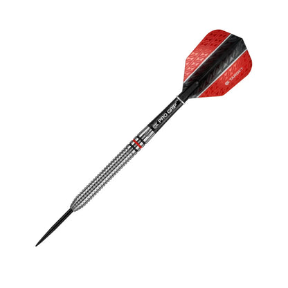 Target Vapor 8 05 dart barrel detail showing black and red radial grooves