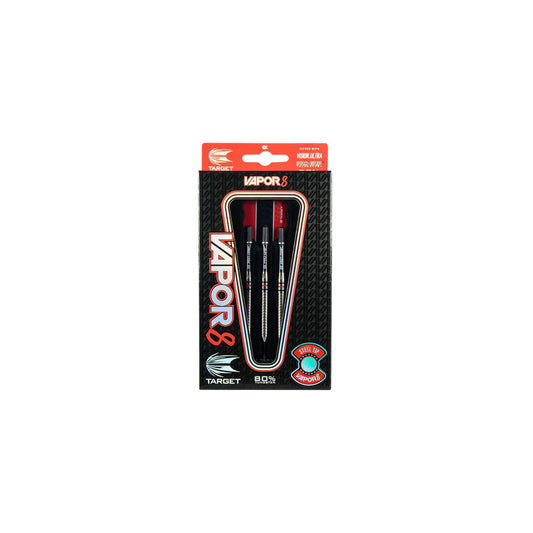 Target Vapor 8 03 24g Tungsten Darts full set with black and red grooves