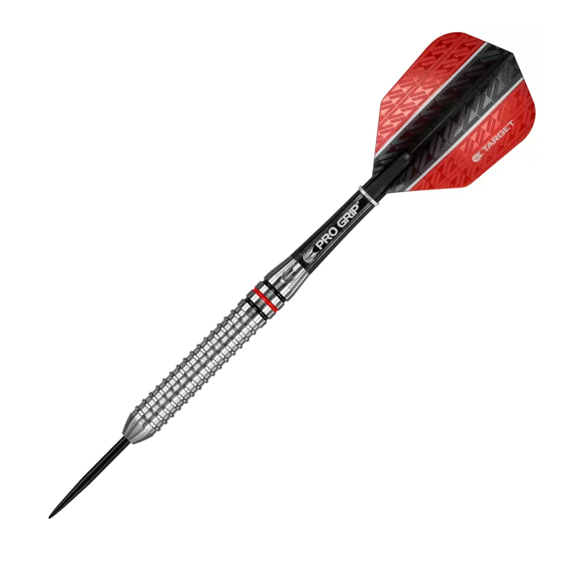 Close up of Target Vapor 8 08 dart barrel showing tapered profile and grip