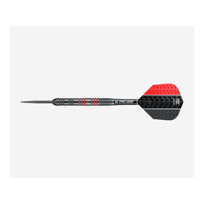 Individual Target Vapor8 Black Red dart featuring black titanium nitride coating and red rings.