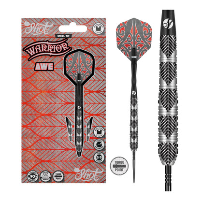 Shot Warrior Awe Turbo Point 90% Tungsten Steel Tip Darts