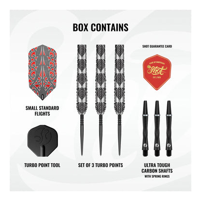 Shot Warrior Awe Turbo Point 90% Tungsten Steel Tip Darts