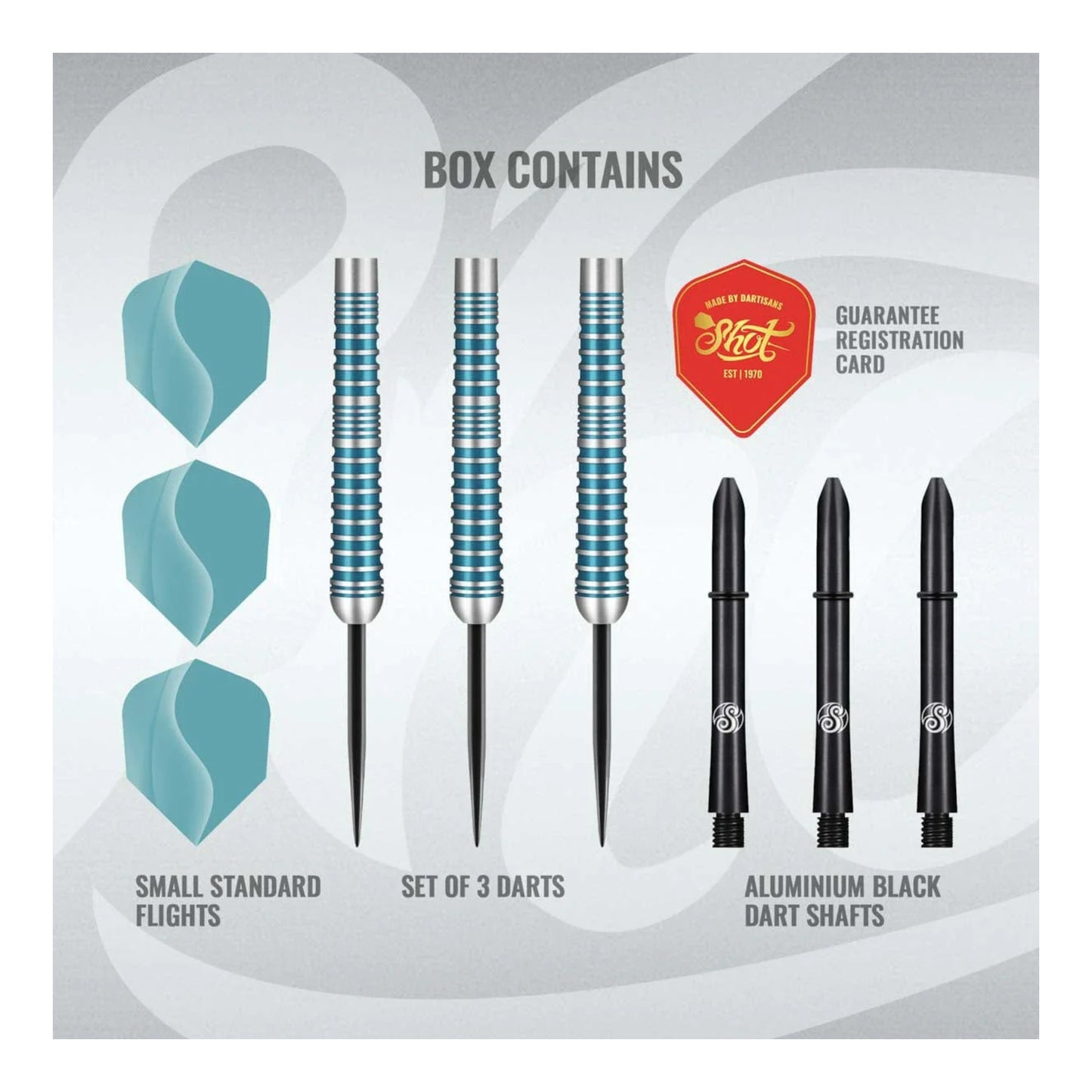 Shot Zen Jutsu steel tip darts full set 80% tungsten torpedo shape