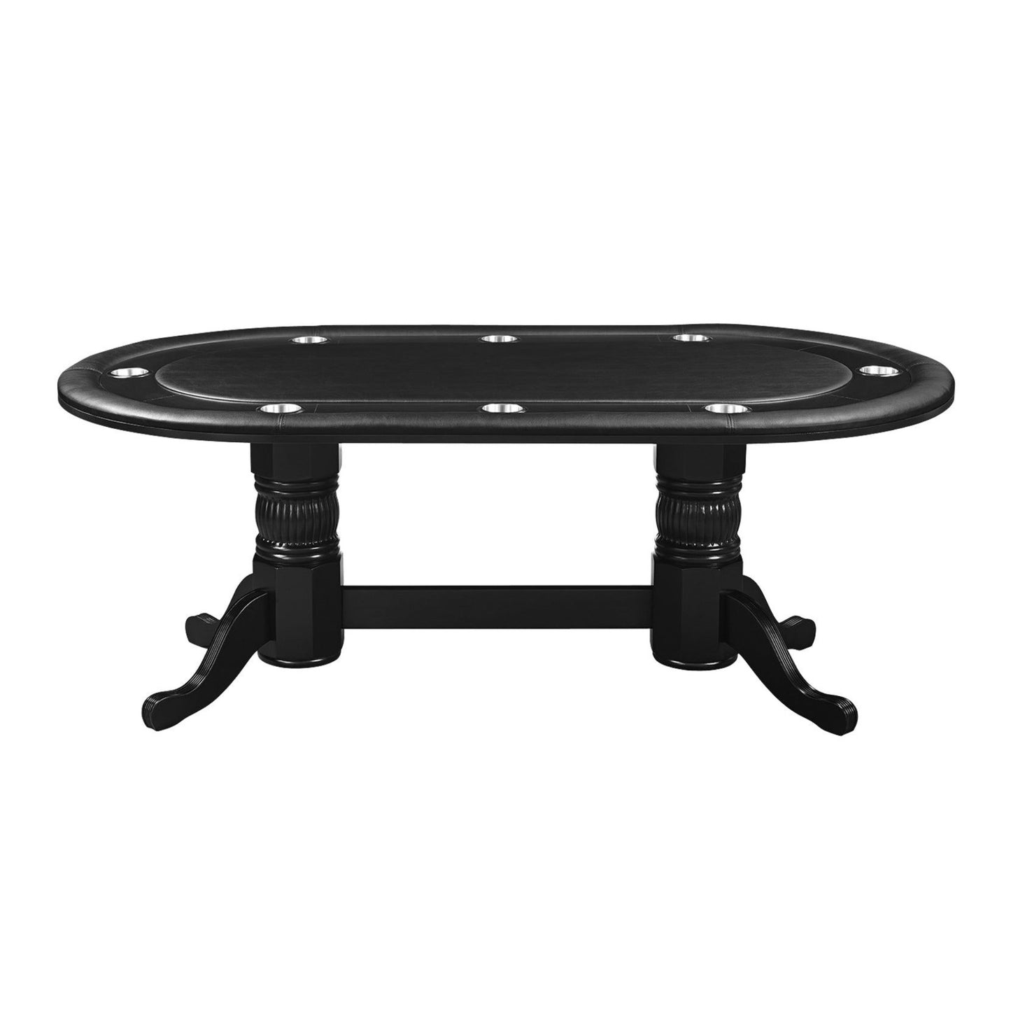 Black coloured GTBL84 - Texas Hold'em Poker Table