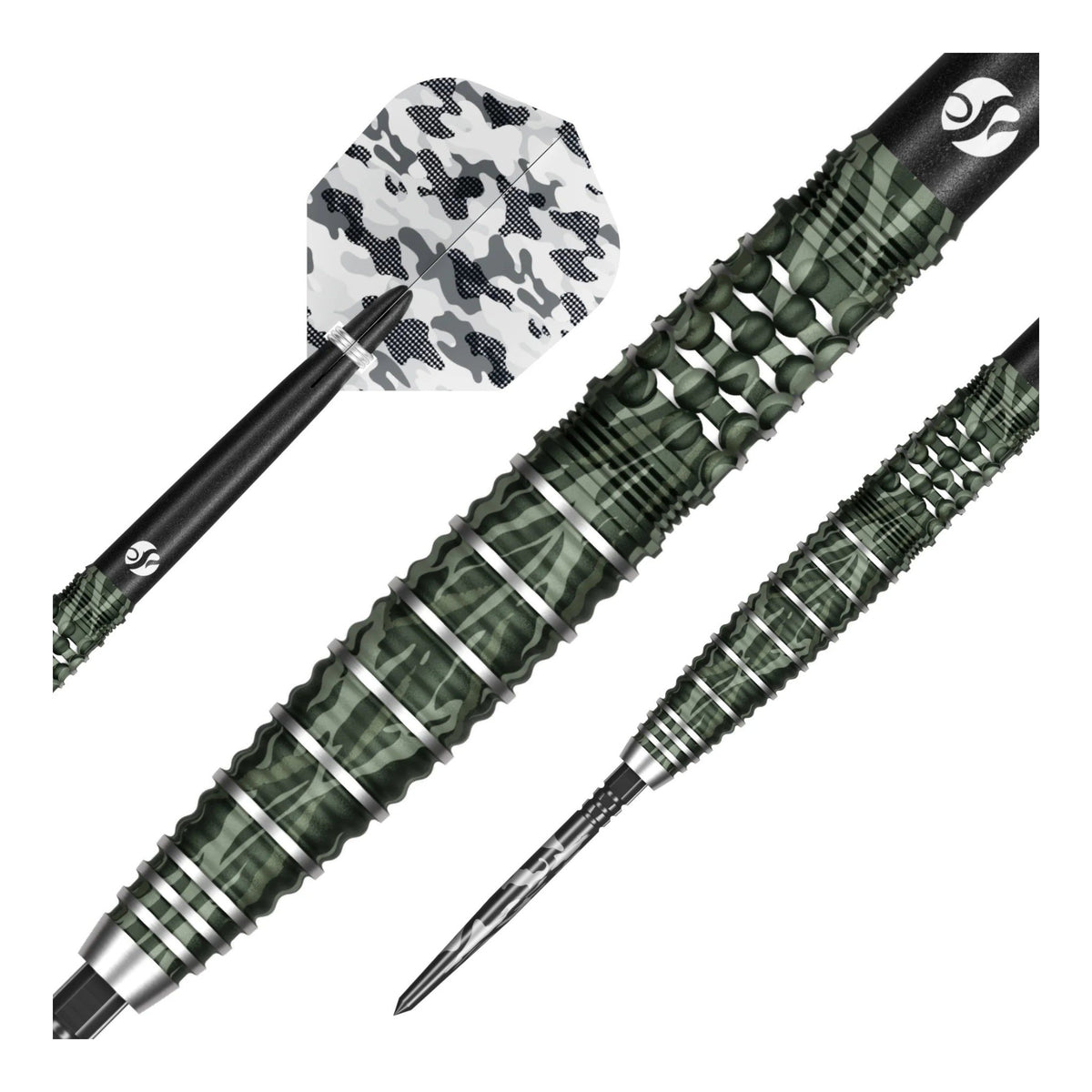 Camo Ghillie Turbo Point 90% Steel Tip Darts by Shot