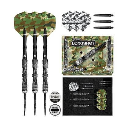 Camo Longshot Turbo Point - 95% Steel Tip Darts