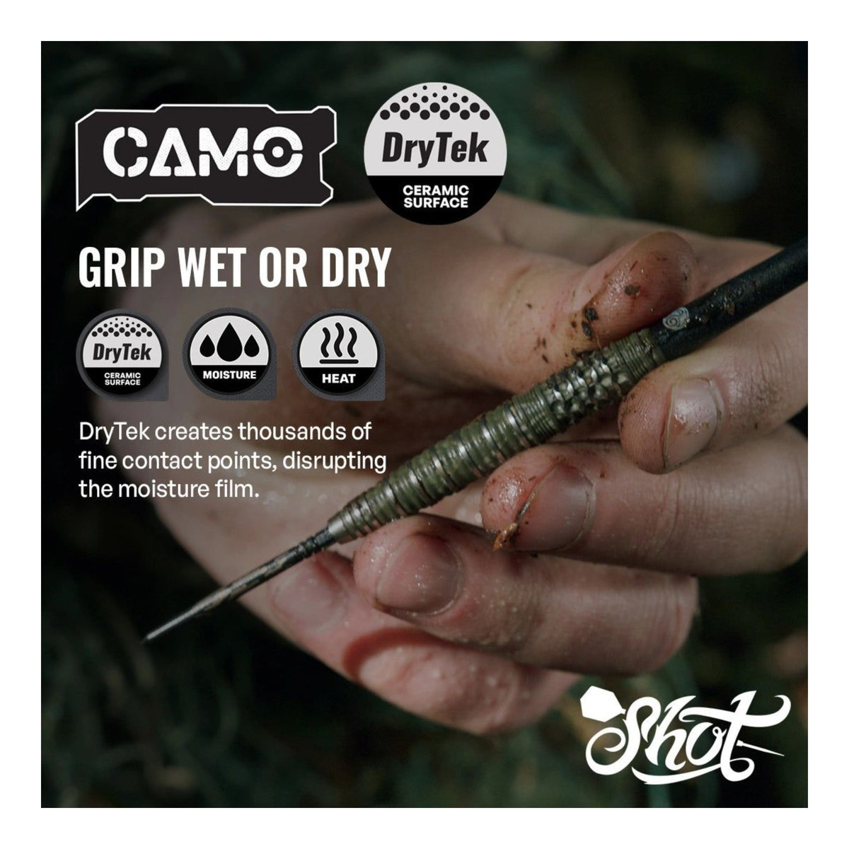 Camo Longshot Turbo Point - 95% Steel Tip Darts
