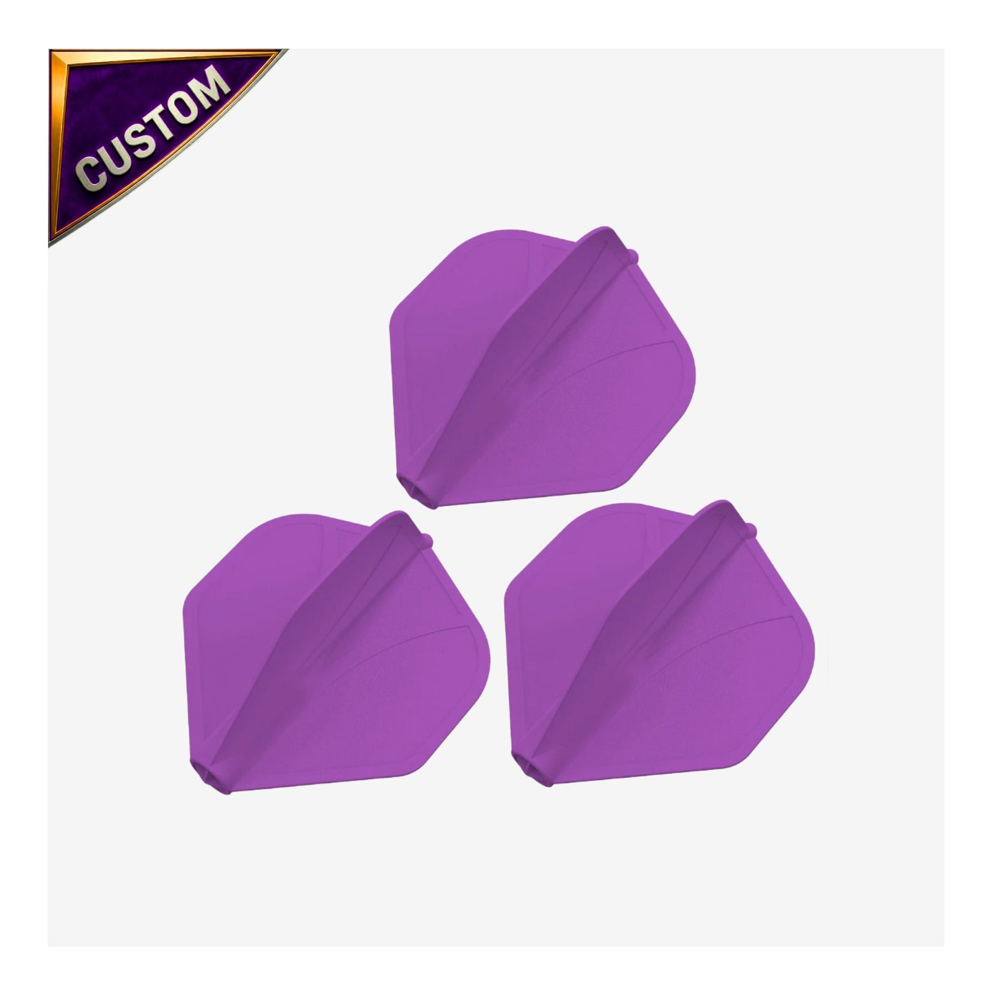 Custom Airfoil Molded Dart Flight Set - Purple