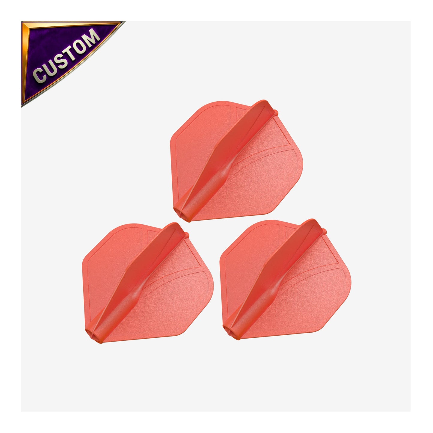 Custom Airfoil Molded Dart Flight Set - Red